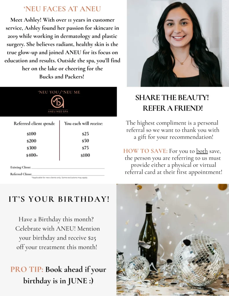Specials - Neu Faces at New | ANEU Medical Spa | McFarland | Madison, WI