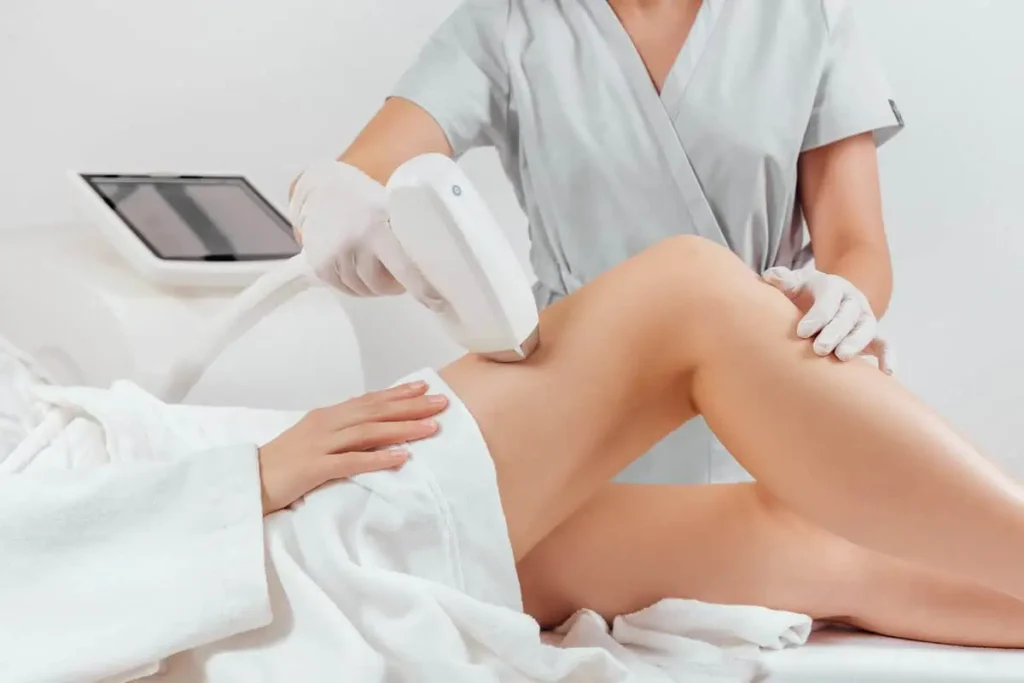 a person receiving laser hair removal service | ANEU Medical Spa | McFarland | Madison, FL