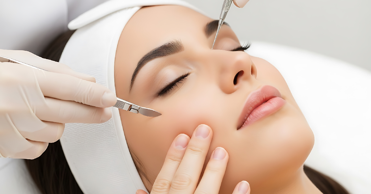 Women receiving Dermaplaning treatment in MADISON, WI